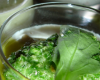 Verrine apéritive, chèvre et pesto de roquette