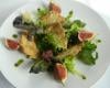 Nougatines d'ail de Lomagne et amandes, salade mesclun gésiers, figues