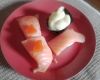 Nigiri de Sushi saumon et daurade au mascarpone