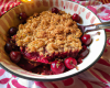 Crumble aux cerises et au miel