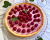 Tarte légère à la mousse de framboises