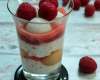 Verrine rose, litchi et framboise