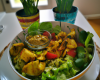 Salade de poulet au curry maison