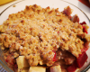 Crumble de pommes, rhubarbe et banane