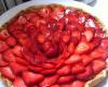 Tarte aux fraises et crème d'amande à la pistache