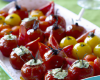 Tomates cerises farcies variées pour apéritif léger