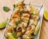 Brochettes de poulet marinées à l'huile d'olive et au citron