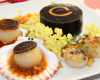 Coquille saint-jacques et boudin noir de mortagne, chutney au cidre