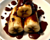 Nems de banane, sauce chocolat