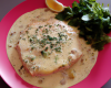 Saumon poêlé à la crème de Champerloises