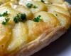 Tarte tatin de pommes de terre au cantal