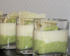 Mousse d'asperges sur lit d'avocat