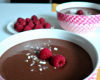 Soupe froide au chocolat et framboises