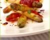 Asperges blanches, chorizo et vieux balsamique