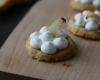 Sablés au Roquefort, sa Chantilly et sa Chips de Poire