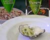 Huître Gilardeau, risotto Riso Gallo au broccoli et wazabi, émulsion de jus d'huître