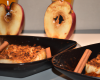 Pommes flambées au rhum et son crumble de pain d'épice