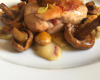 Chapon farci au foie gras, aux girolles et au grand marnier