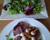 Salade folle aux st jacques et magret de canard