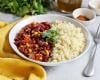 Chili de haricots rouges et couscous en perles