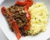 Tajine de lentilles, poivrons et tomates