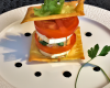 Mille-feuille de tomates au fromage de chèvre