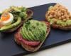 Avocado toast en 3 versions