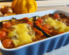 Gratin de courge au bœuf oignons et tomates