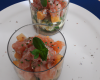 Verrine de tartare aux 2 saumons