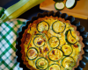 Tarte chaude courgettes Morteau