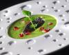 Gaspacho de cresson et tapenade d'olives noires