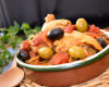 Tajine de poulet aux olives et tomates séchées