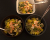 Salade de crevettes, mangue, avocat et noix de coco