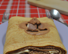 Bûche de crêpes à la crème de marrons