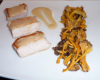 Côtes de Porc et Poêlée de Chanterelles, Demi Glace aux Pommes Vertes