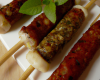 Brochette boudins blancs chorizo