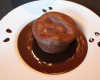 Fondant chaud au chocolat et velouté au Pommeau