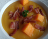 Velouté de potiron et lardons