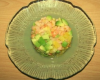 Tartare d'avocats, oranges et crevettes