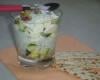 Verrine de courgettes au fromage blanc et pistaches