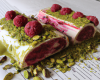 Bûche framboises-Pistache