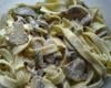 Tagliatelles maison à la crème et champignons