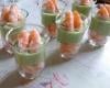 Verrines aux avocats et crevettes