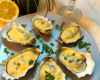 Huîtres chaudes en coquille, sabayon au champagne