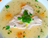 Soupe chapon, crème fraîche