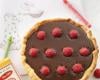 Tarte au chocolat au lait et aux framboises