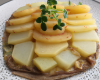 Saint-marcellin sur galette de pomme de terre