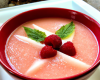 Soupe de melon aux framboises