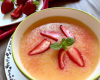 Soupe de fraises à la crème brûlée