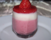 Panna cotta aux fraises et noix de coco